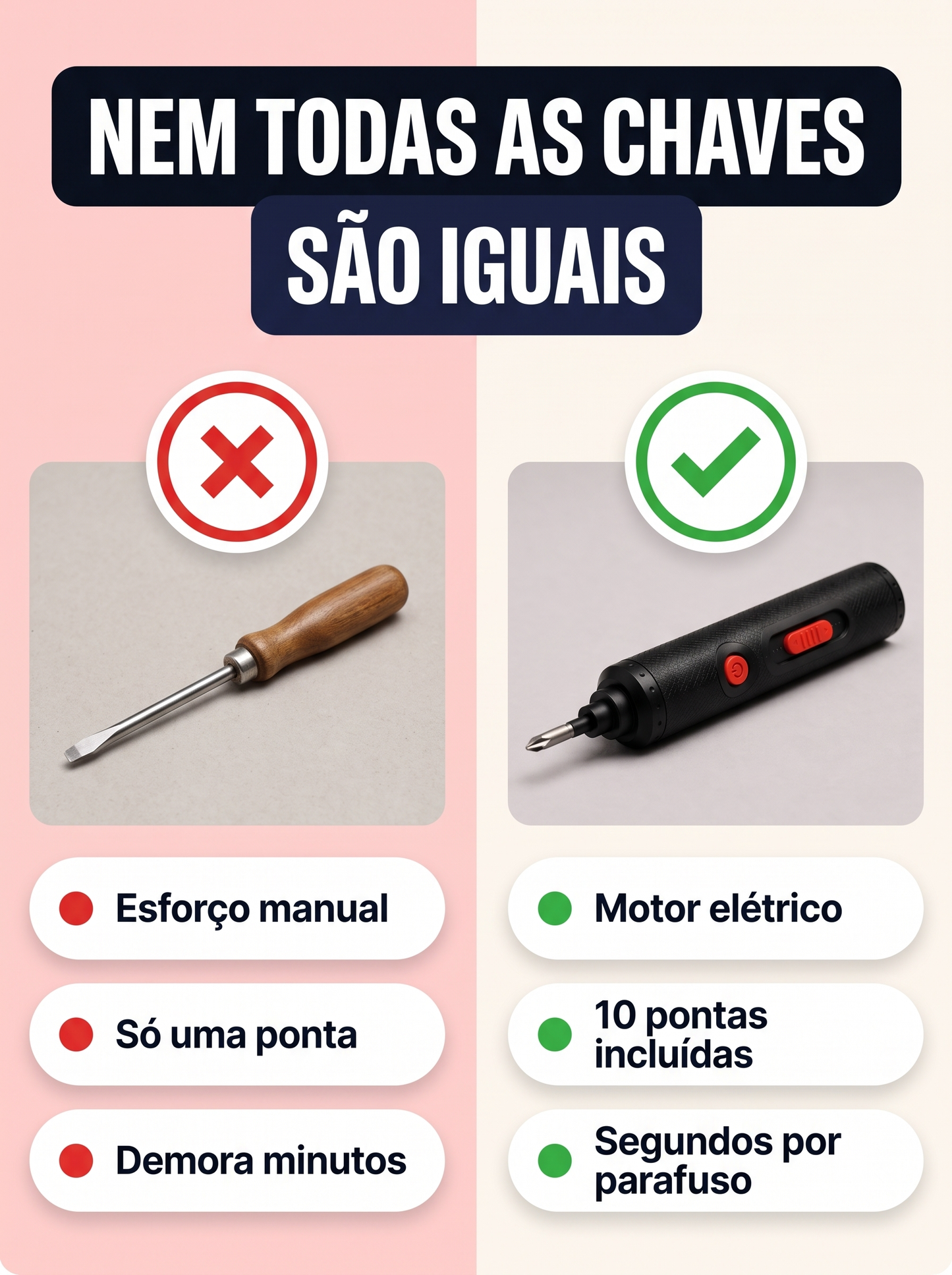 Mini Chave de Fenda Elétrica Portátil